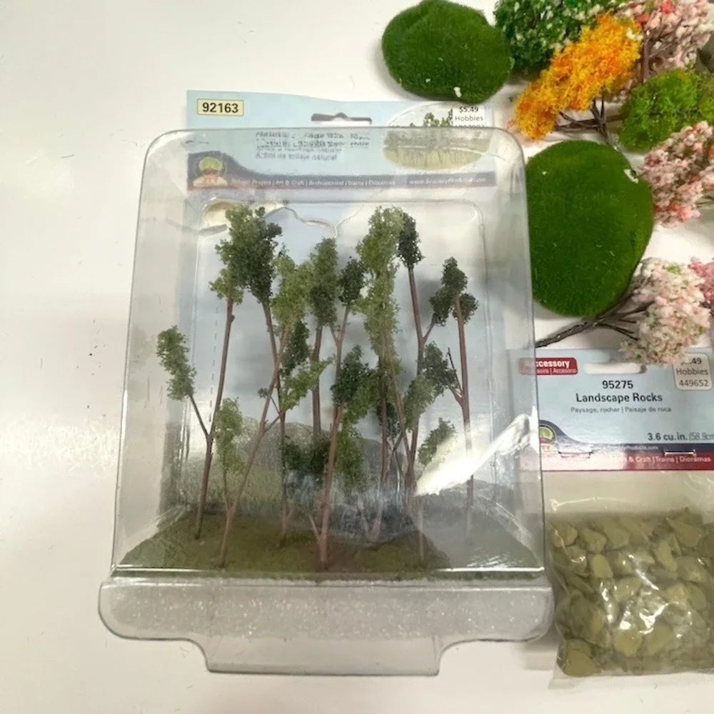 Hobby Model Scenery Natural Foliage Tree Landscape Rocks Bundle Kit
